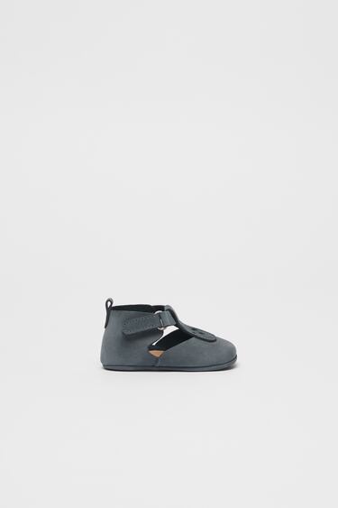 Image 0 of MINI/ LEATHER T-BAR BOOTIES from Zara