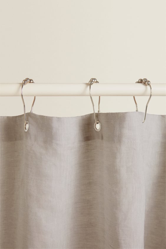 Gray Linen Shower Curtain Zara, Ikea Shower Curtains Usa