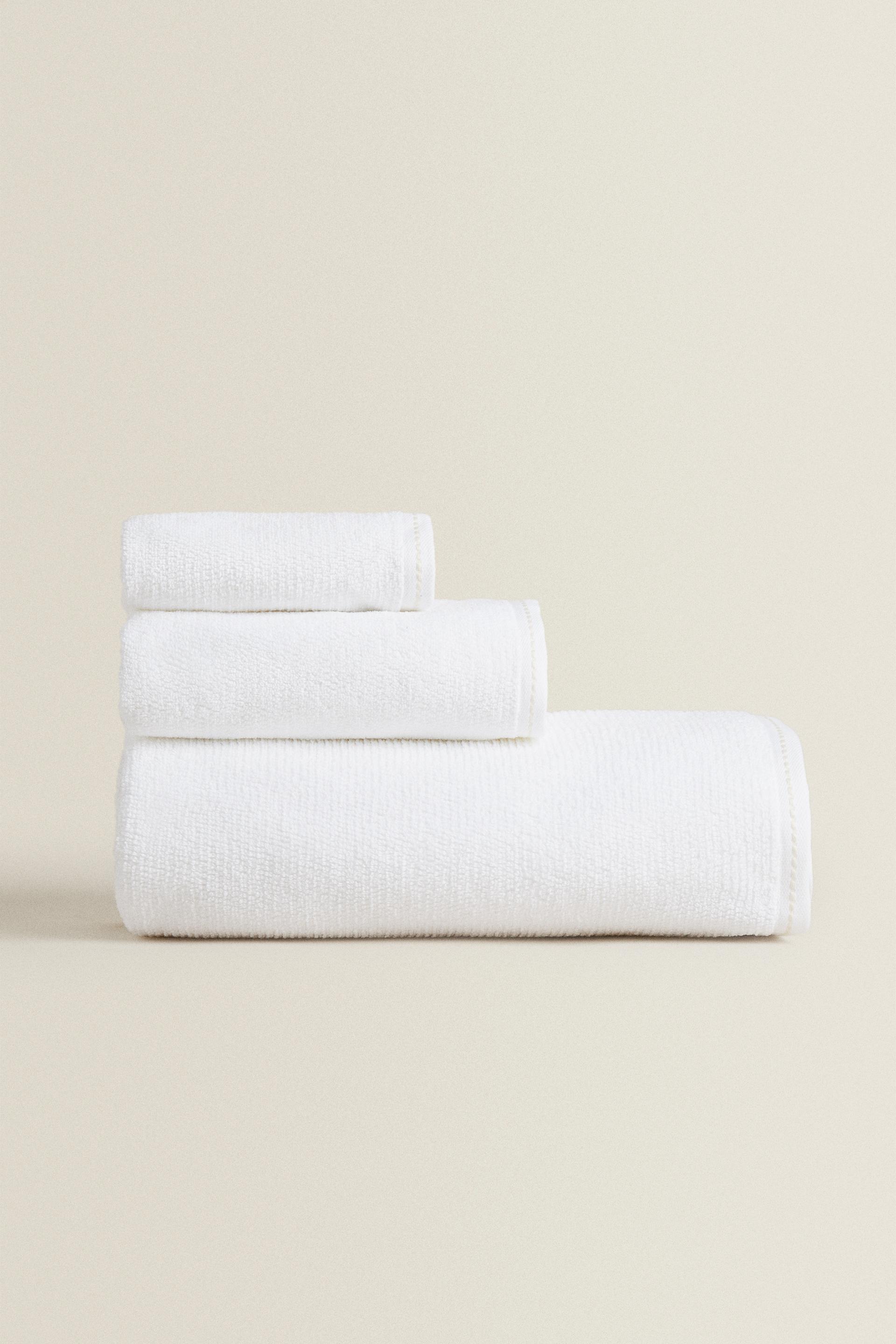 トップステッチ コットンタオル Zara Japan 日本 トップステッチ コットンタオル Zara Japan 日本