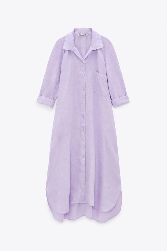 vestido camisa de linho