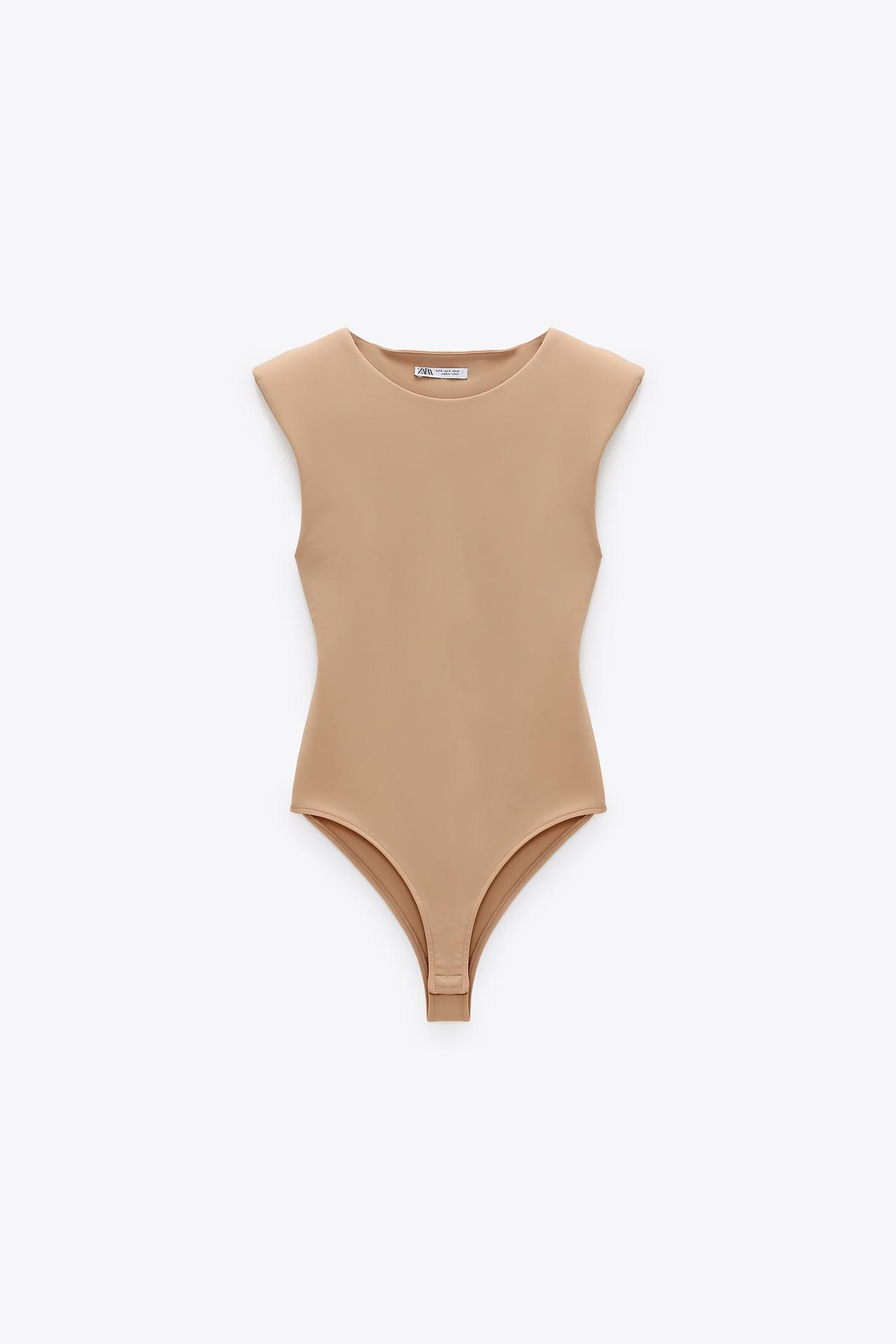 Zara BODYSUIT WITH SHOULDER PADS