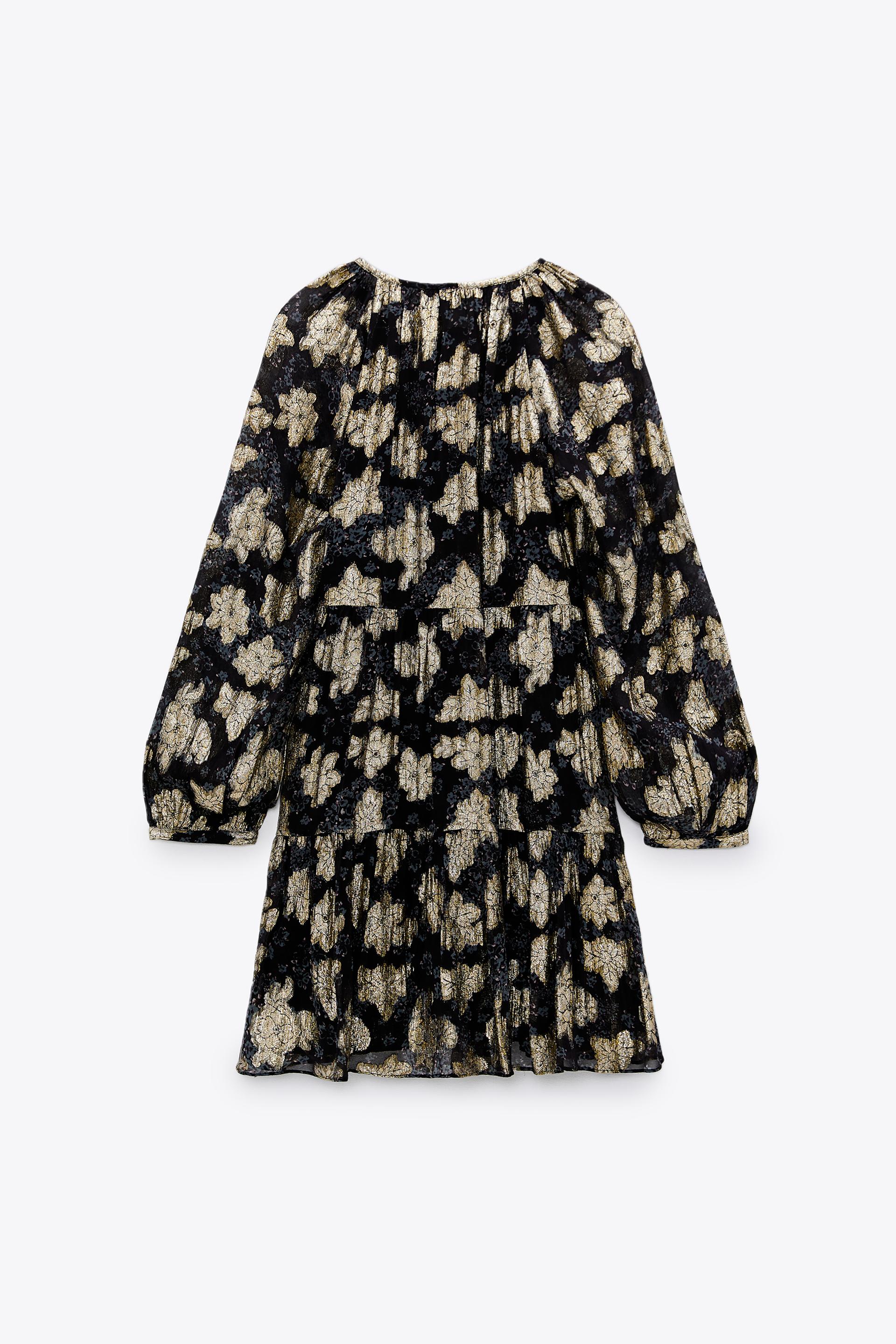 zara flounce dress