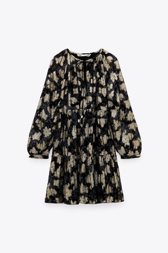 Zara printed flounce dress Clearance