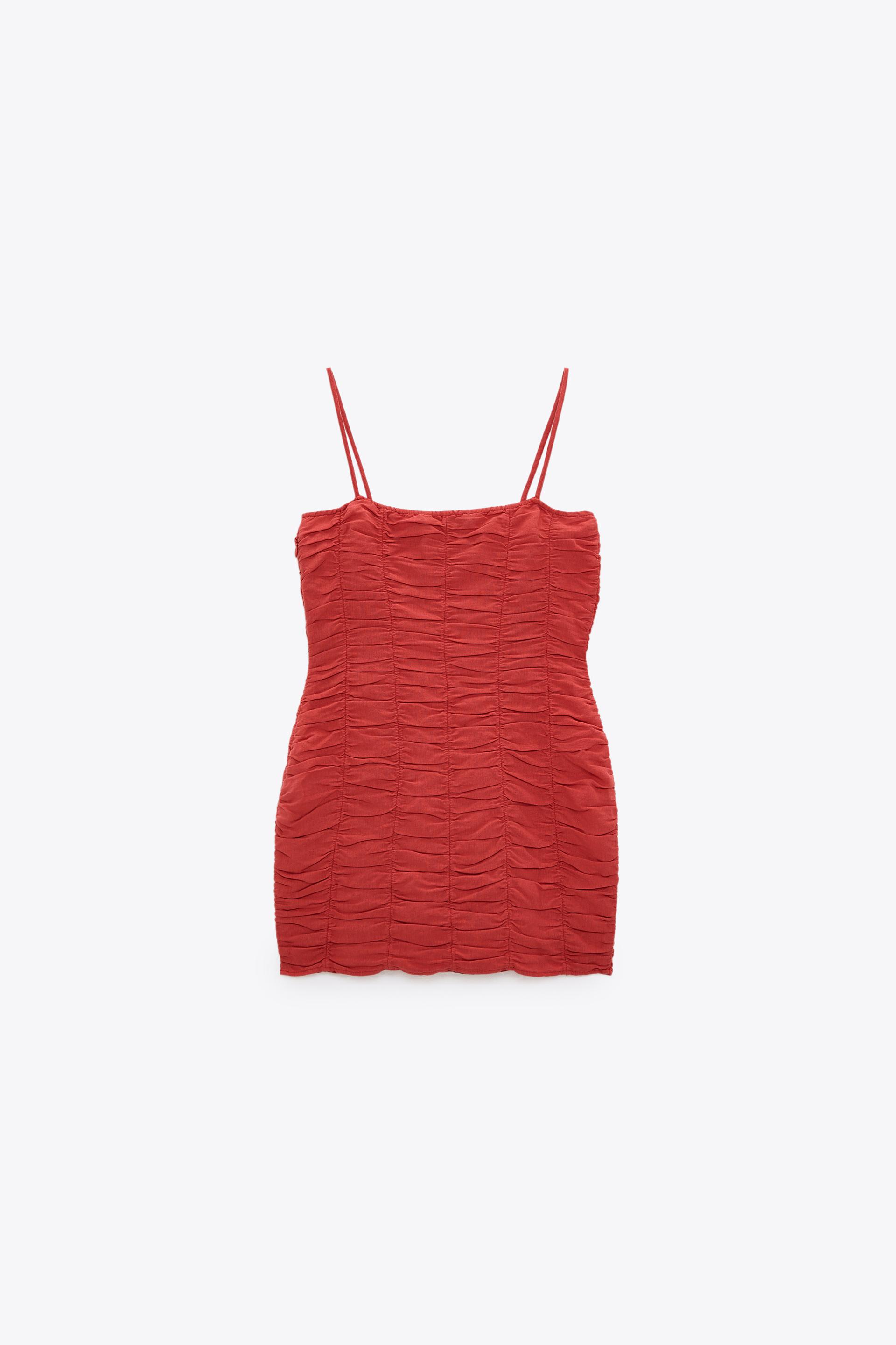 Zara gathered short dress clearance