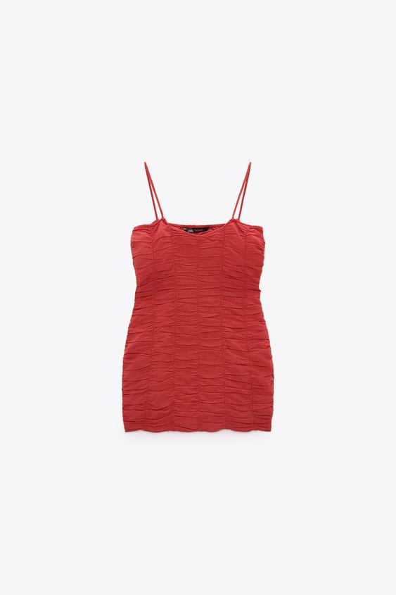 Gathered short dress zara Outlet