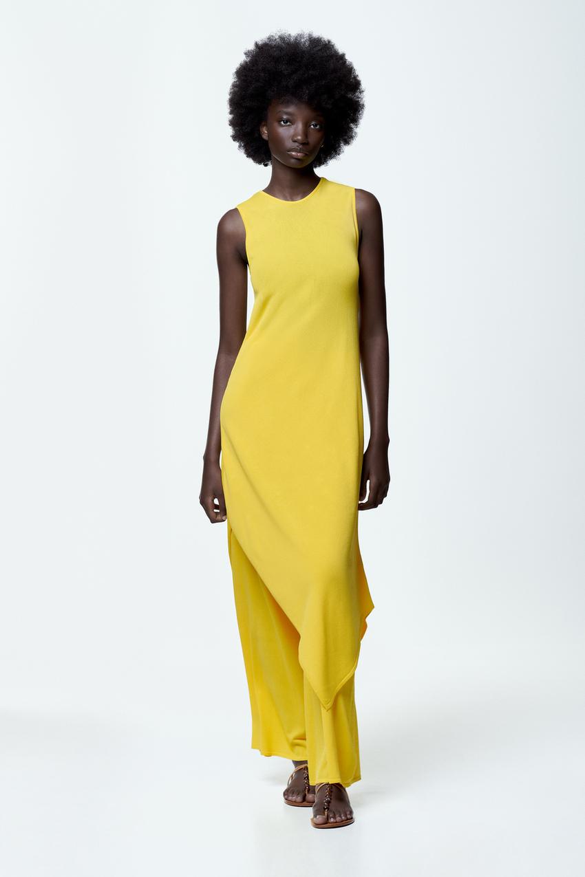 Zara knit yellow dress Clearance