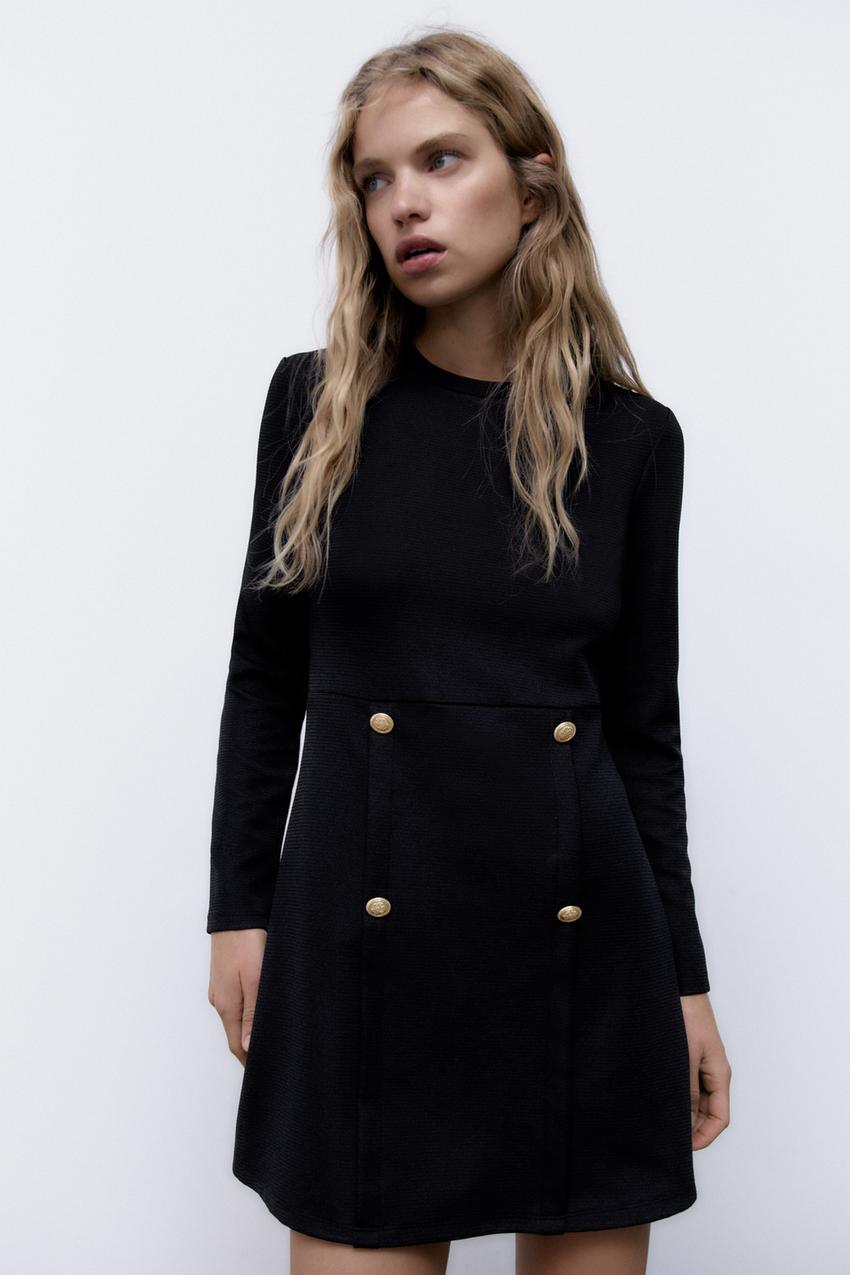 Ottoman knit dress zara clearance