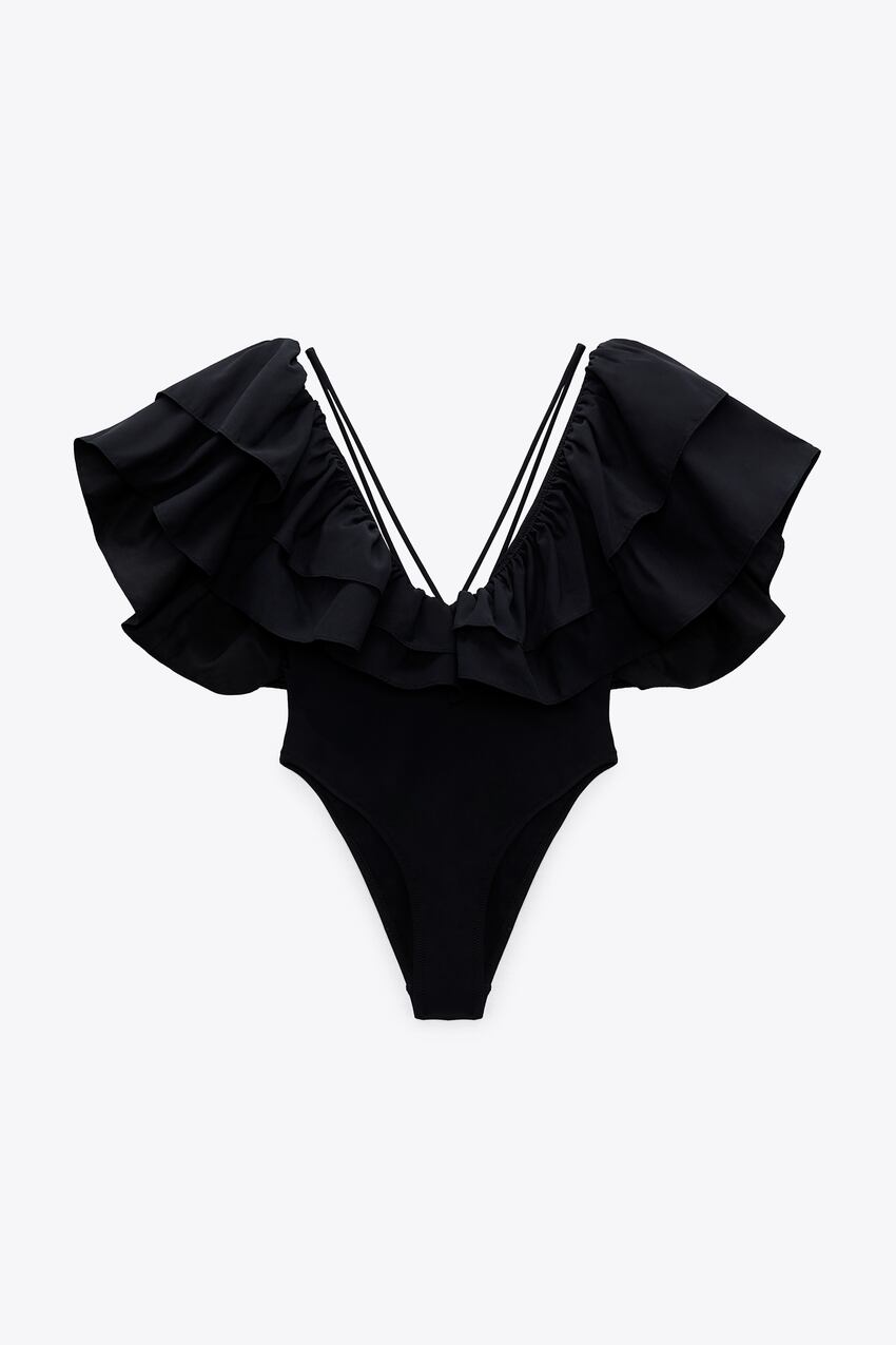 zara.com | Swimsuit with maxi ruffle