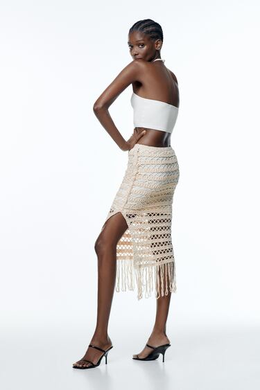 Image 0 of CUT-OUT CROP TOP from Zara
