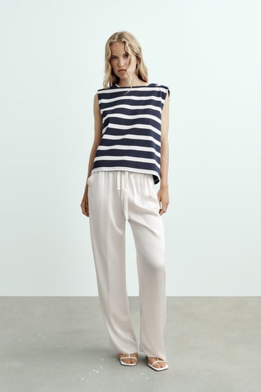 Image 0 of STRIPED BUTTONED TOP from Zara