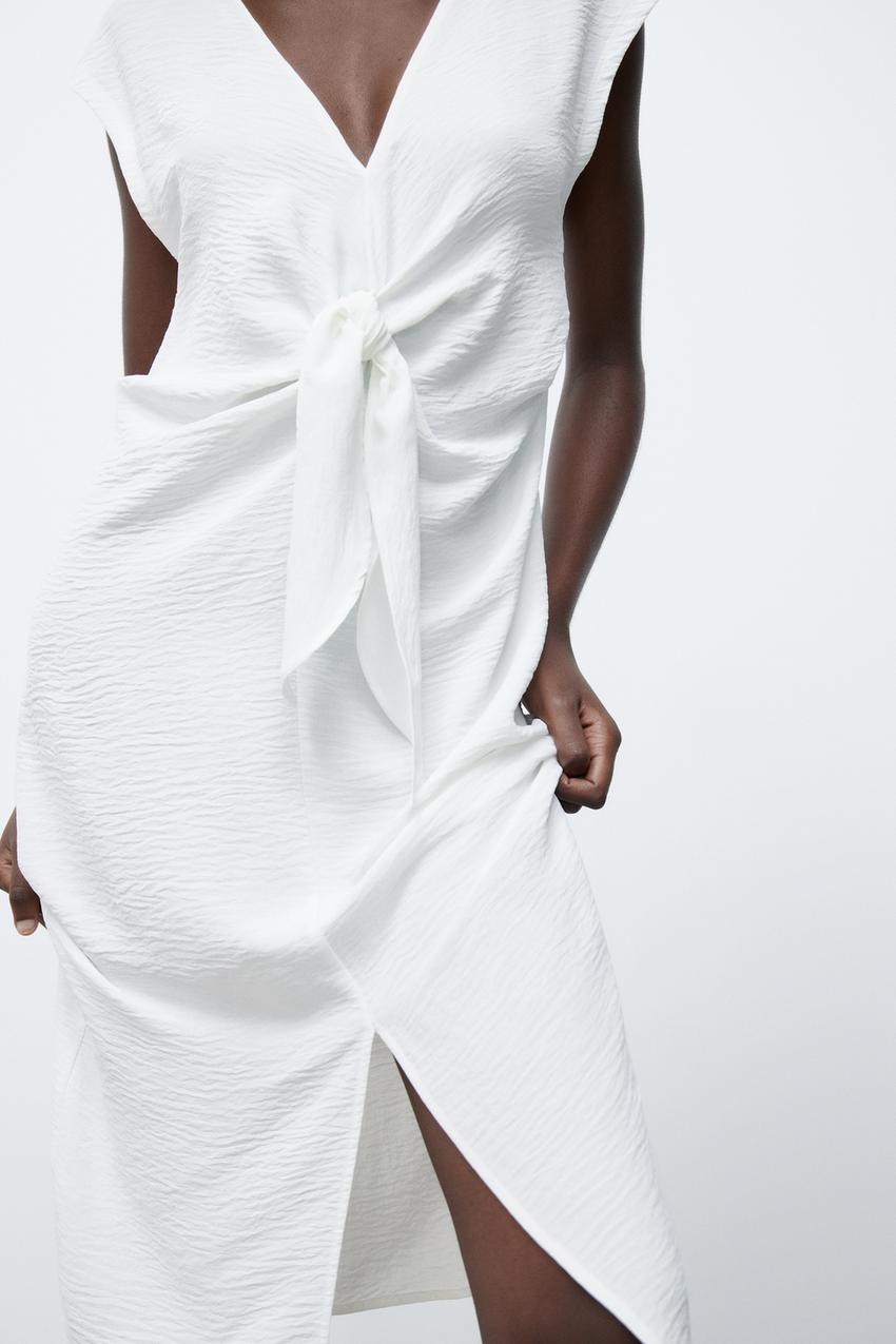 Zara white knot dress Clearance