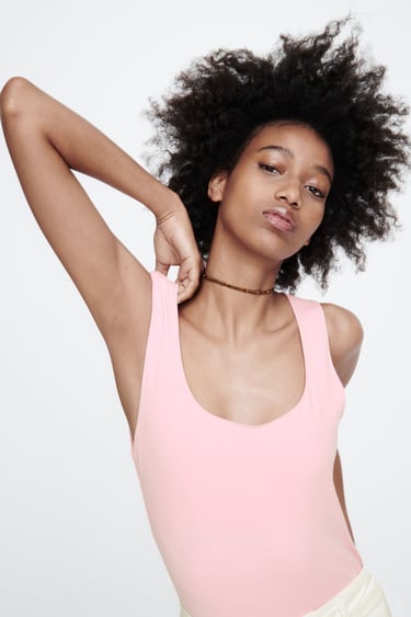 Image 0 of WIDE STRAP STRETCH TOP from Zara