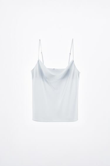 Image 0 of DRAPED SATIN TOP from Zara