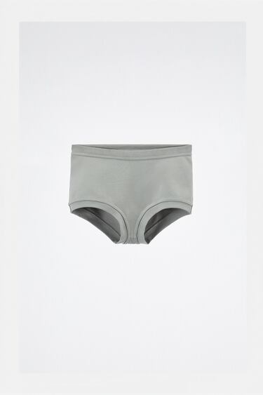 Image 0 of HIGH-WAISTED COTTON BOTTOMS from Zara