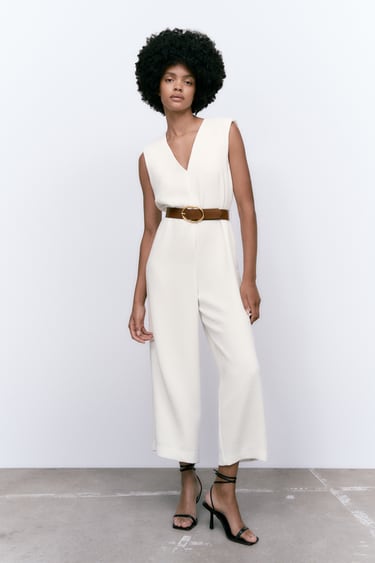Image 0 of BELTED PLAYSUIT from Zara