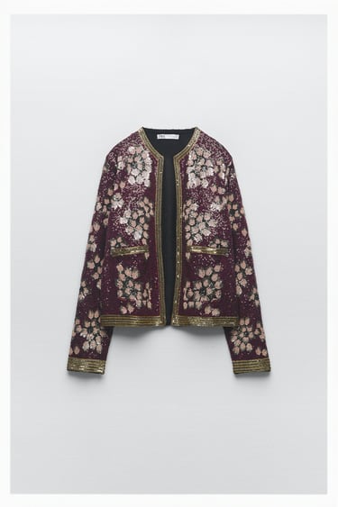 Image 0 of SEQUINNED KNIT BLAZER - LIMITED EDITION from Zara