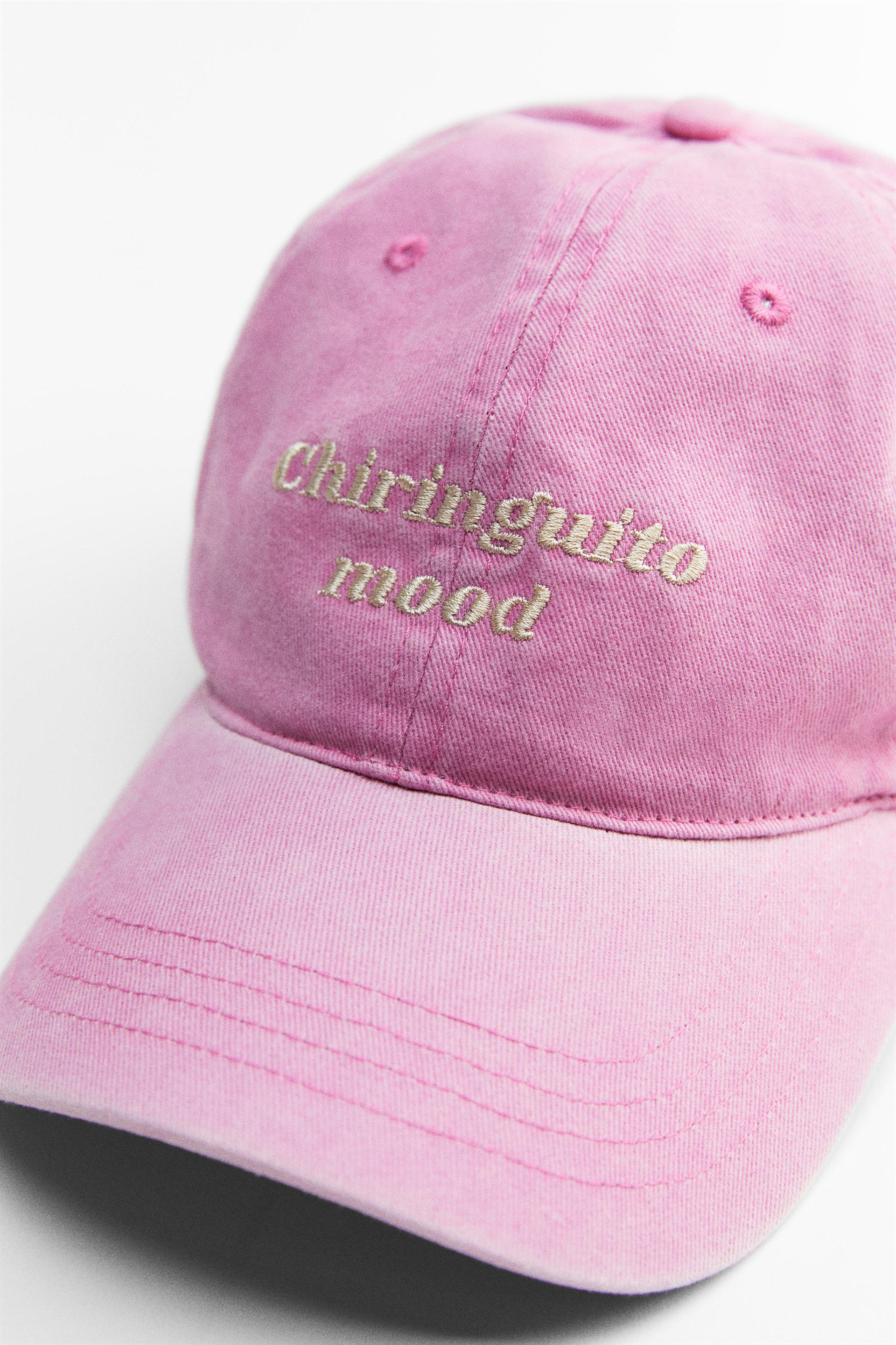 TWILL CAP WITH SLOGAN - Pink | ZARA Spain
