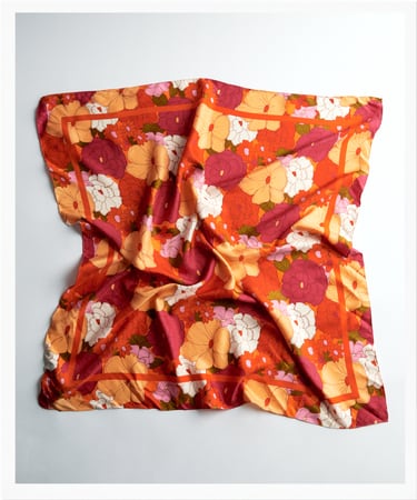 Image 0 of PRINTED SATIN SCARF from Zara