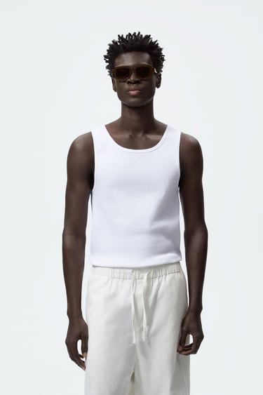 Image 0 of RIBBED TANK TOP from Zara