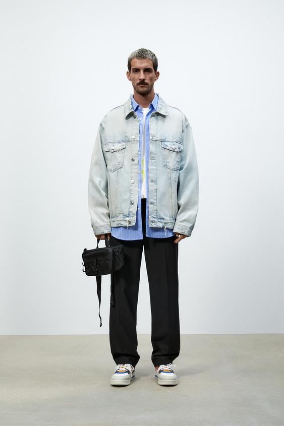 オーバーサイズデニムジャケット ライトブルー Zara Japan 日本 オーバーサイズデニムジャケット ライトブルー Zara Japan 日本