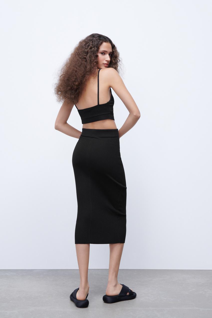 Zara ribbed black top Clearance