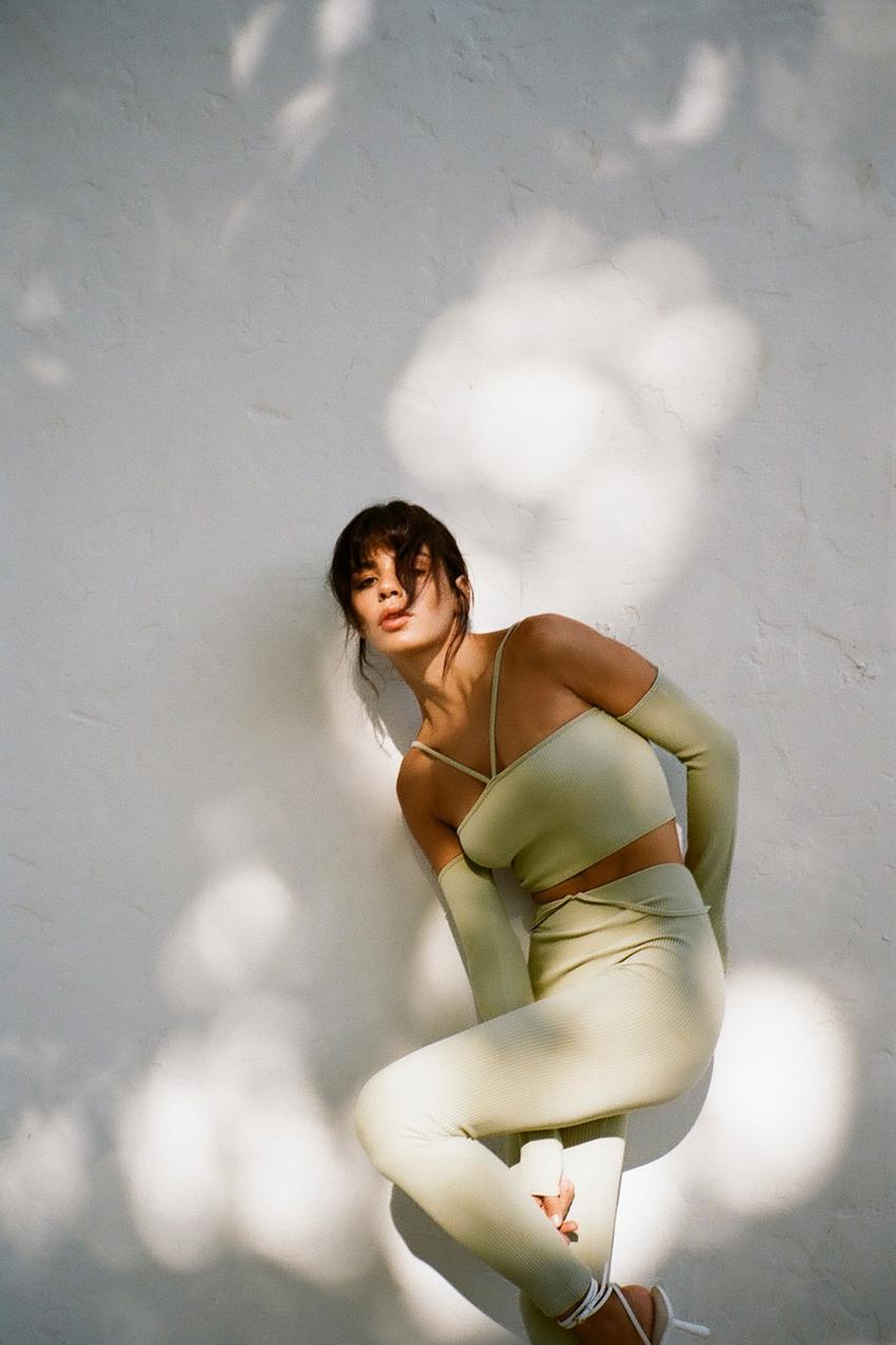 Zara limitless contour collection khaki leggings Outlet