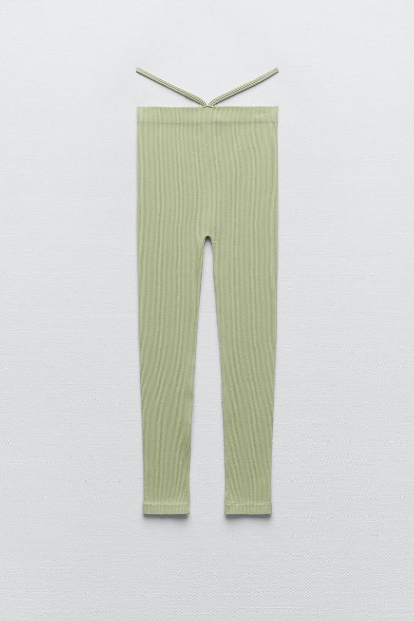 Zara seamless leggings green Clearance