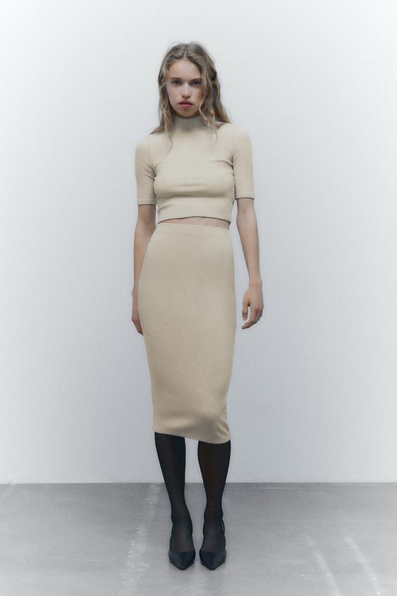 High neck top zara Clearance