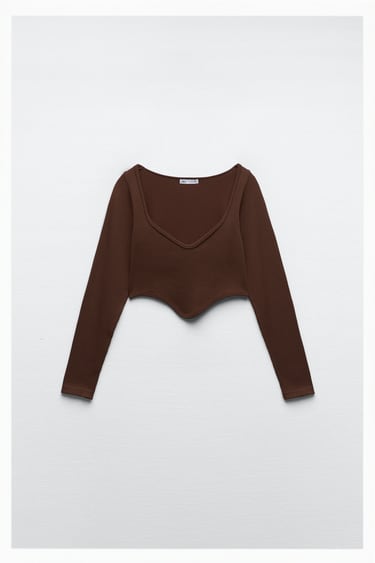 Image 0 of SEAMLESS CORSETRY-INSPIRED TOP from Zara