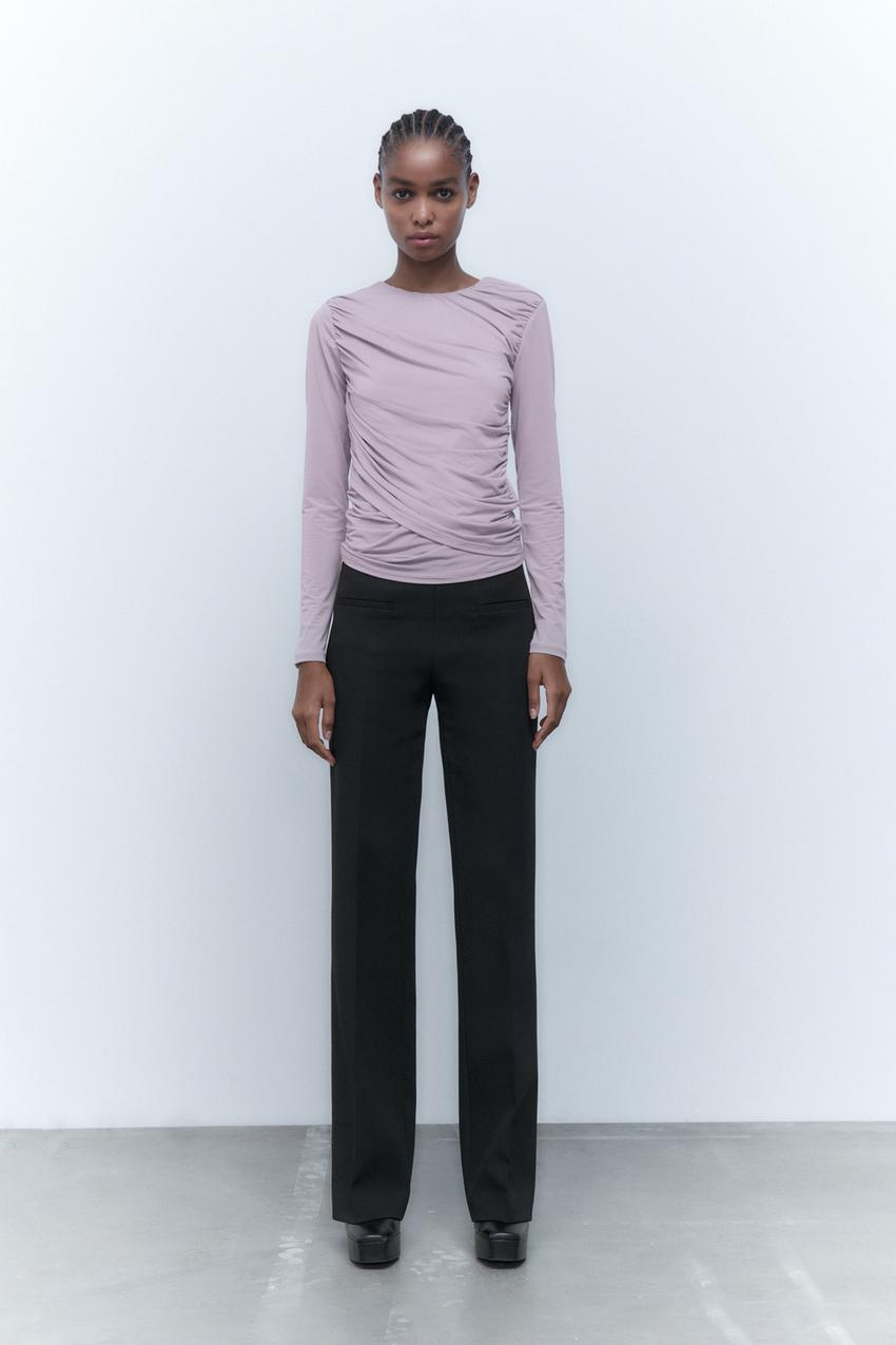 Zara gathered long sleeve Clearance