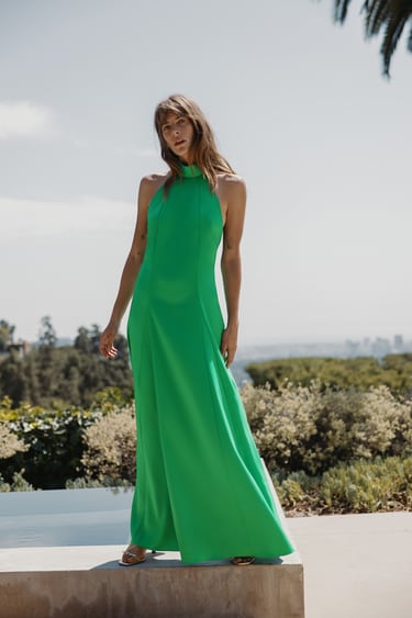 Image 0 of LONG SATIN DRESS from Zara