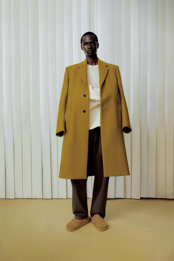 ウールブレンドコート オリーブグリーン Zara Japan 日本 ウールブレンドコート オリーブグリーン Zara Japan 日本