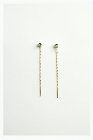 Image 0 of 24K GOLD PLATED JEWEL EARRINGS from Zara