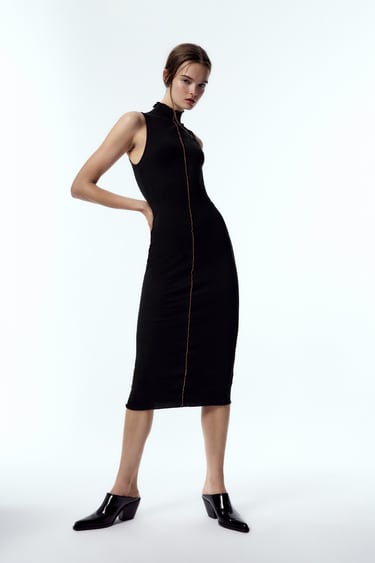 Image 0 of HALTER DRESS WITH SEAM DETAIL from Zara