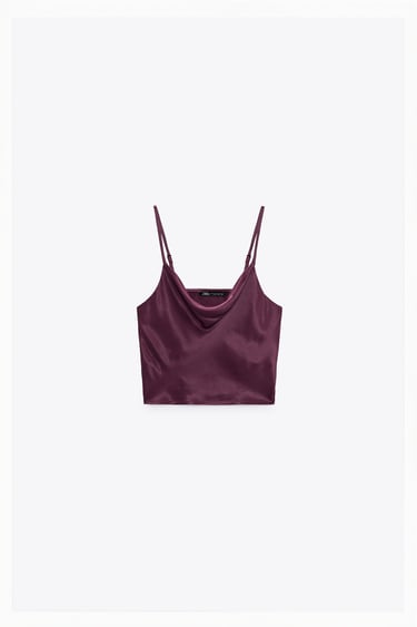 Image 0 of SATIN CAMISOLE TOP from Zara