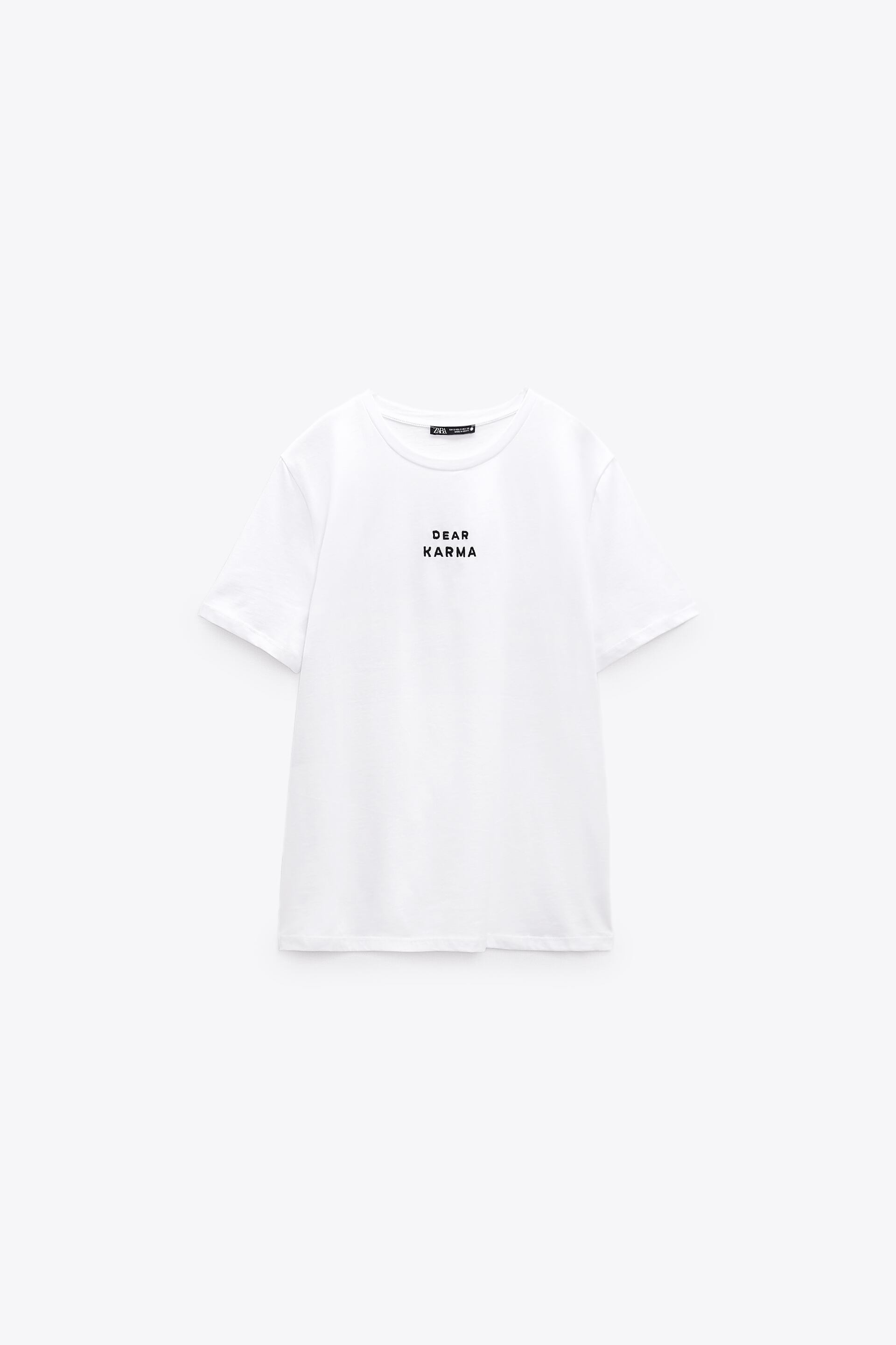 エンブロイダリーテキストTシャツ | ZARA Japan / 日本