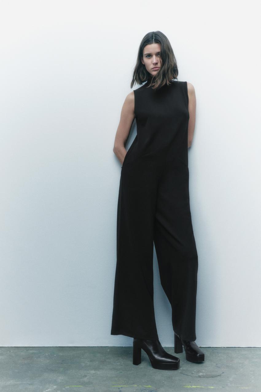 Zara wide leg jumpsuit Clearance
