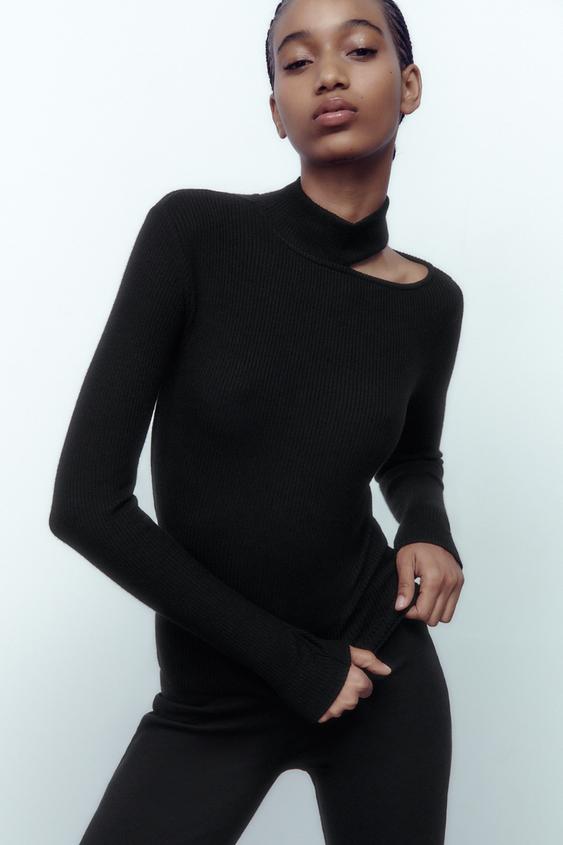 Zara black cut out top Clearance