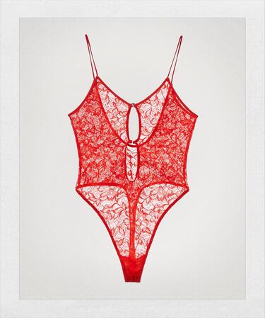 Image 0 of CUT-OUT LACE BODYSUIT from Zara