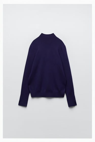 Image 0 of BASIC KNIT SWEATER WITH A HIGH NECK from Zara