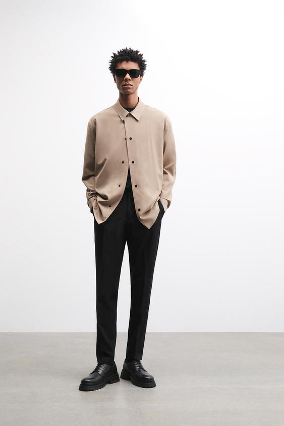 スリムフィット スーツパンツ ダークゴールデンブラウン Zara Japan 日本 スリムフィット スーツパンツ ダークゴールデンブラウン Zara Japan 日本