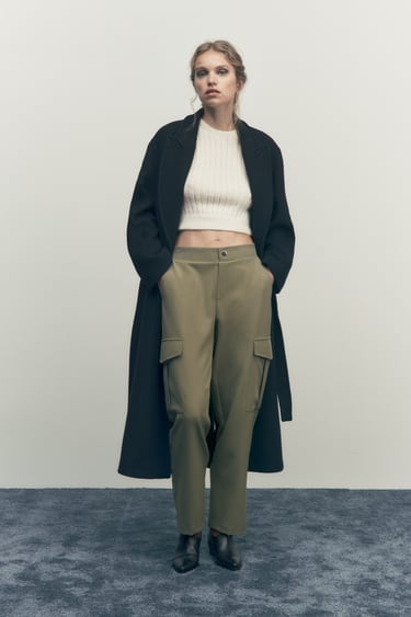 Image 0 of STRAIGHT FIT CARGO PANTS from Zara