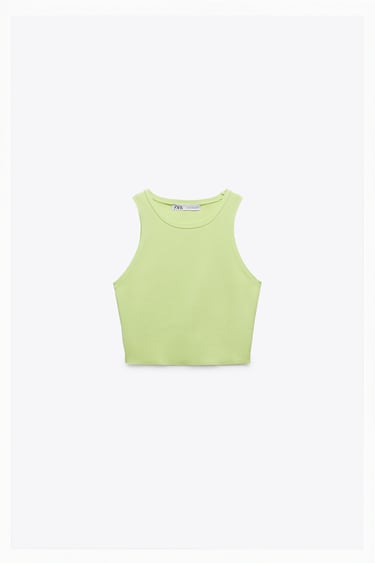 Image 0 of KNIT CROP TOP from Zara