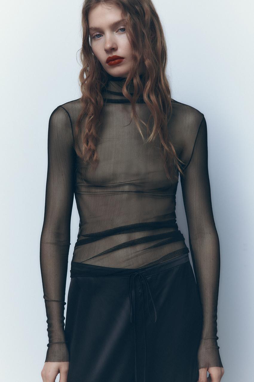 Zara silk t shirt Clearance