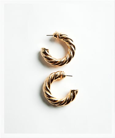 Image 0 of TWISTED HOOP EARRINGS from Zara