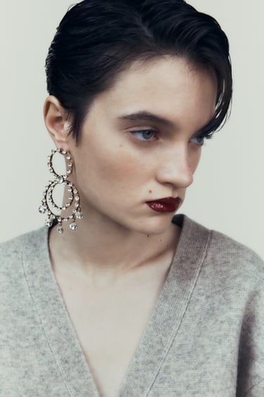 Image 0 of GEM EARRINGS from Zara