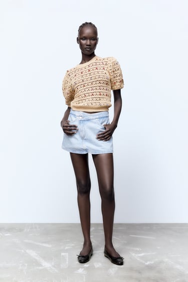 Image 0 of BEADED CROCHET KNIT SWEATER - LIMITED EDITION from Zara
