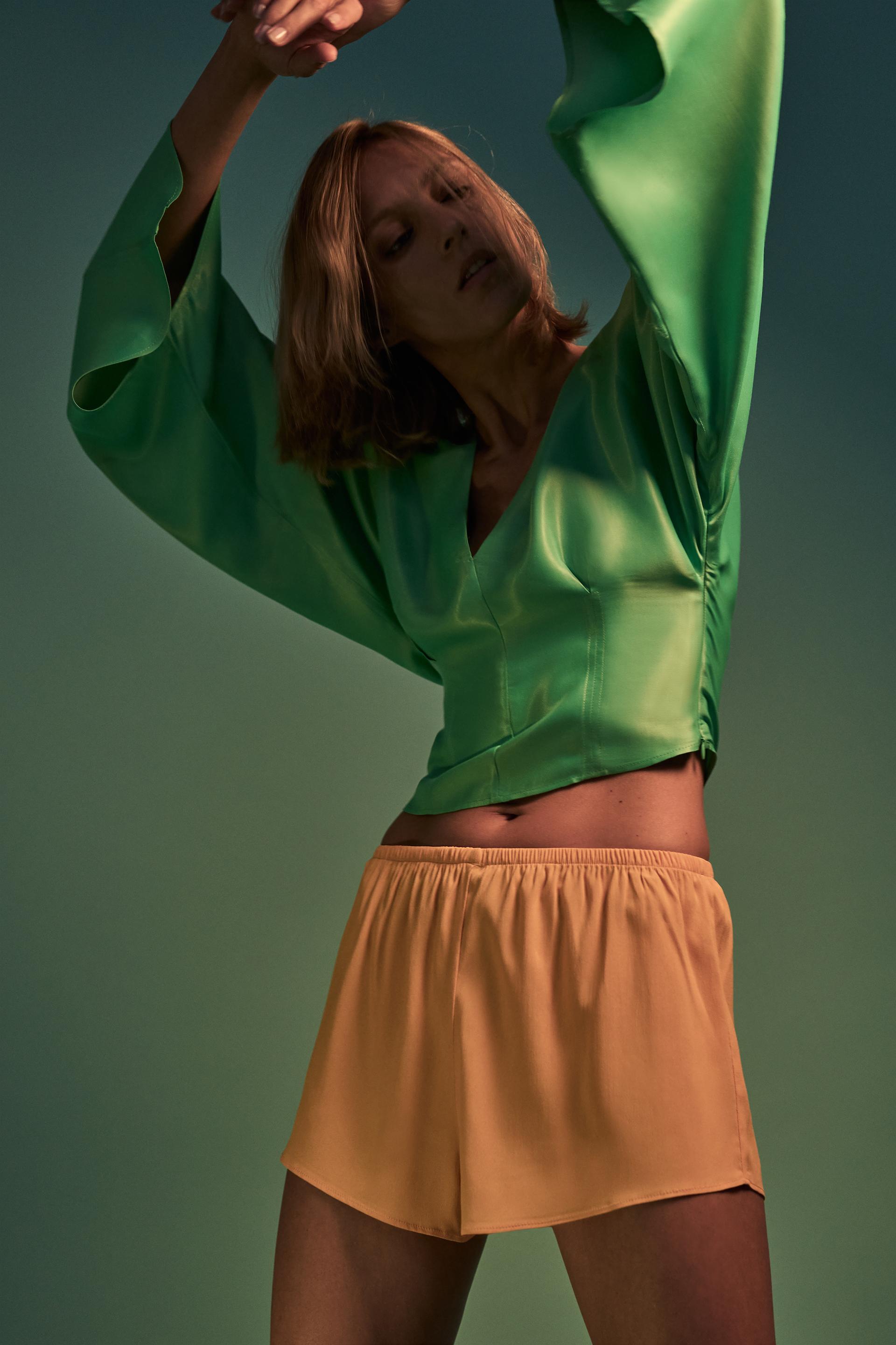 Zara tailored satin shirt Clearance