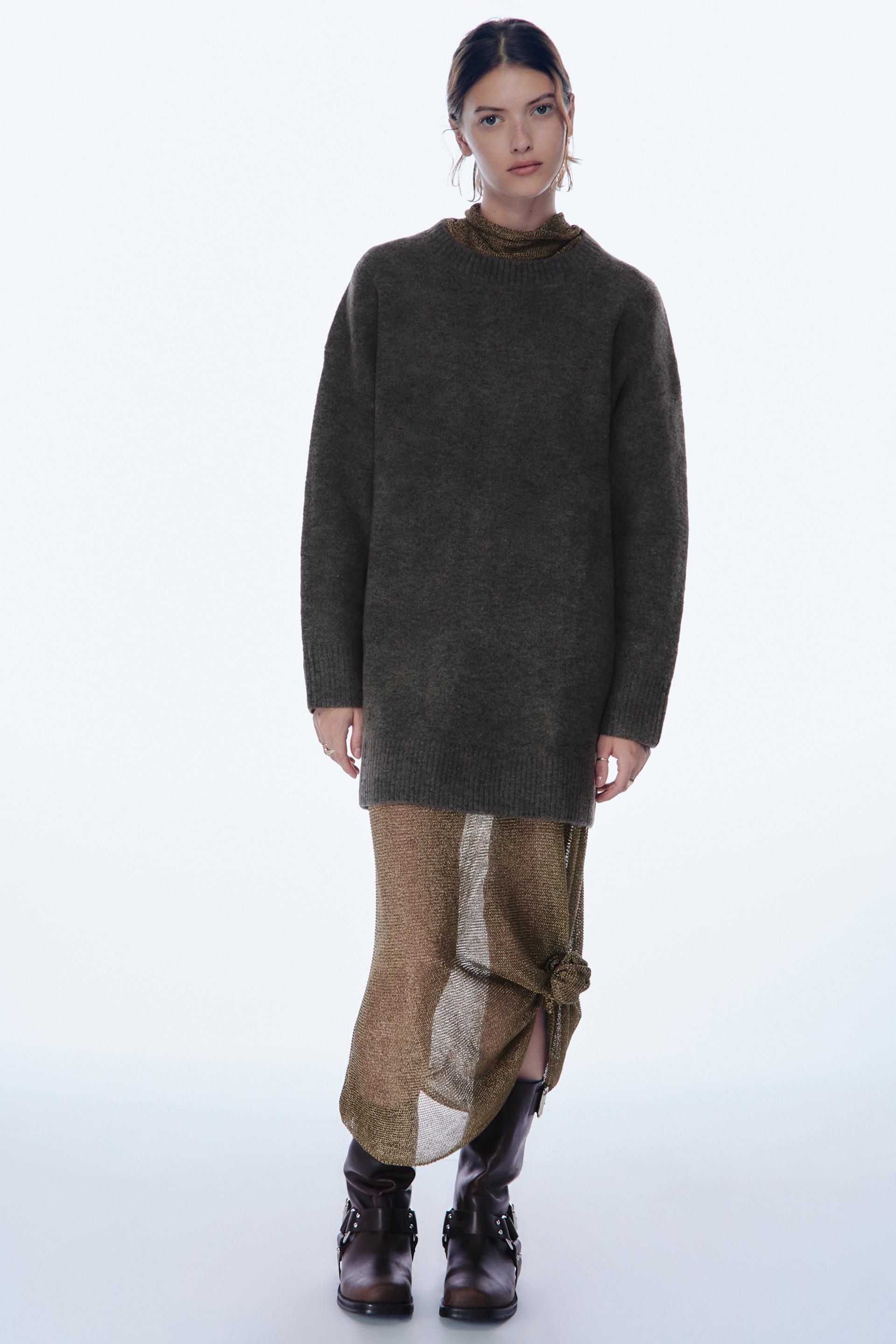 SOFT KNIT DRESS - Dark gray | ZARA 