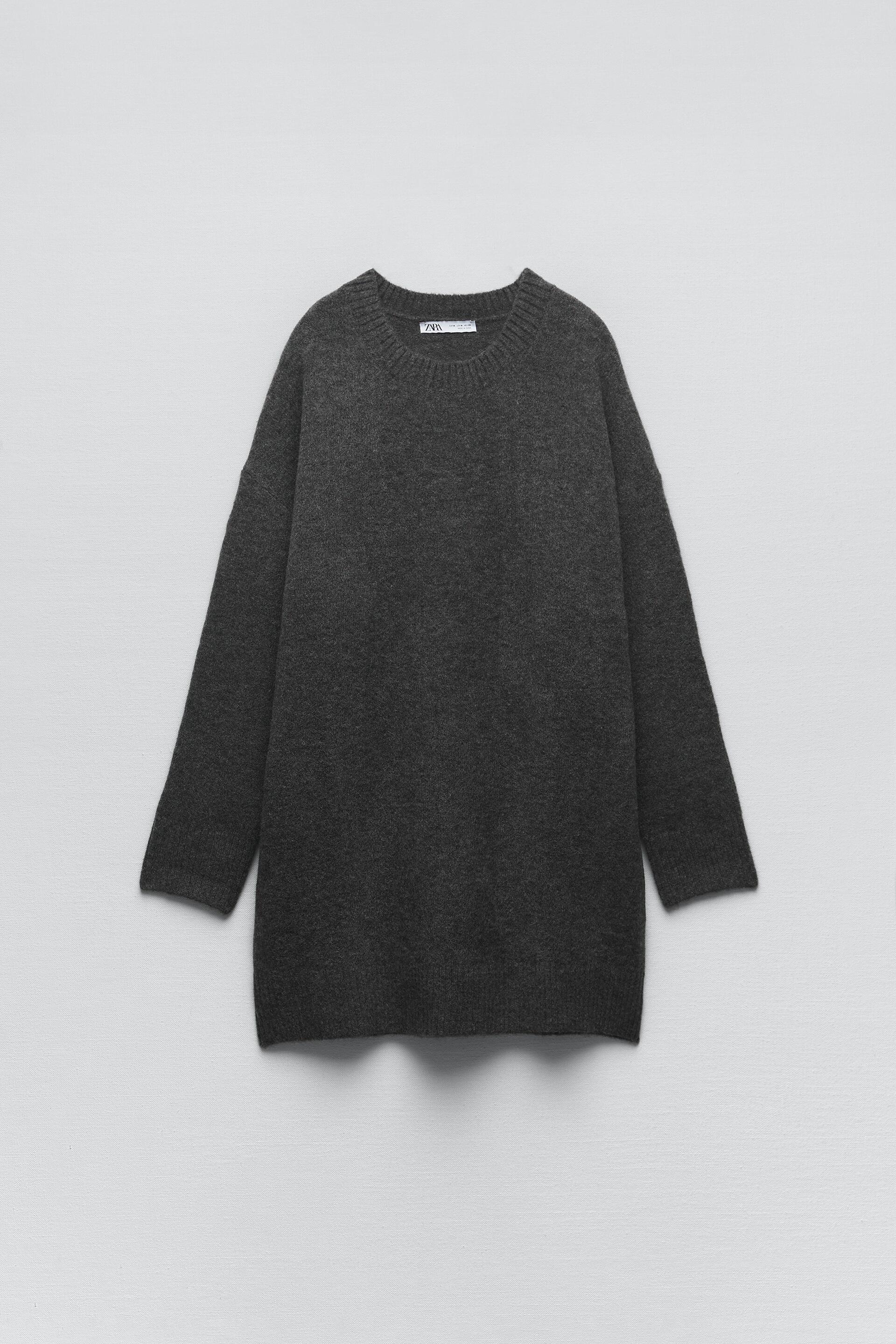 Zara - Soft Knit Dress - Dark Gray - Women